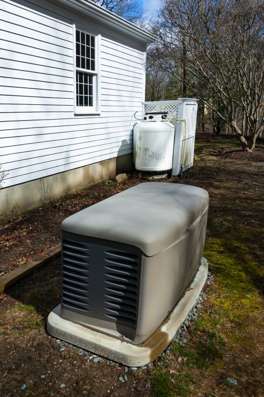 Close-up of Residential Backup Generator